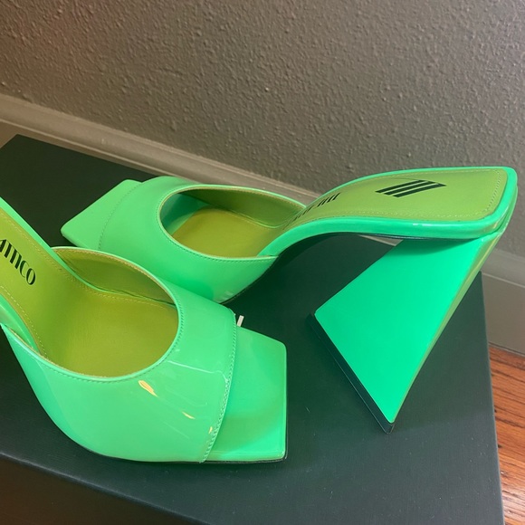 The Attico Sandal heel fluo green. - Picture 10 of 13